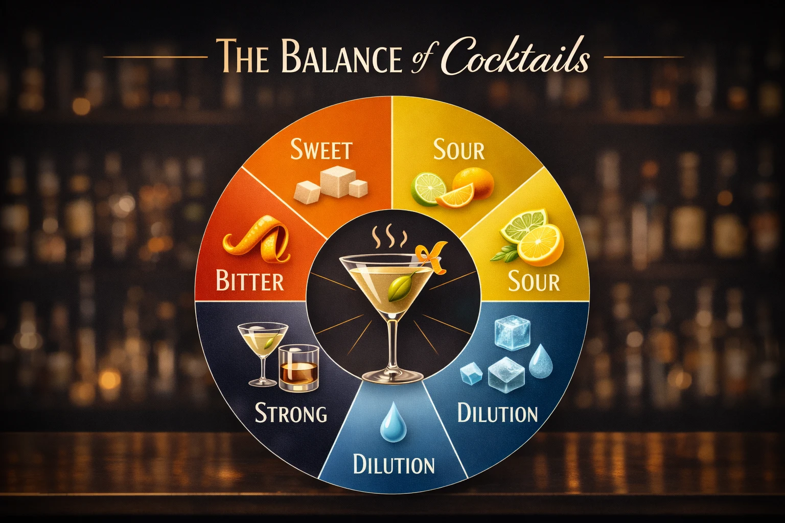 Cocktail balance flavor infographic