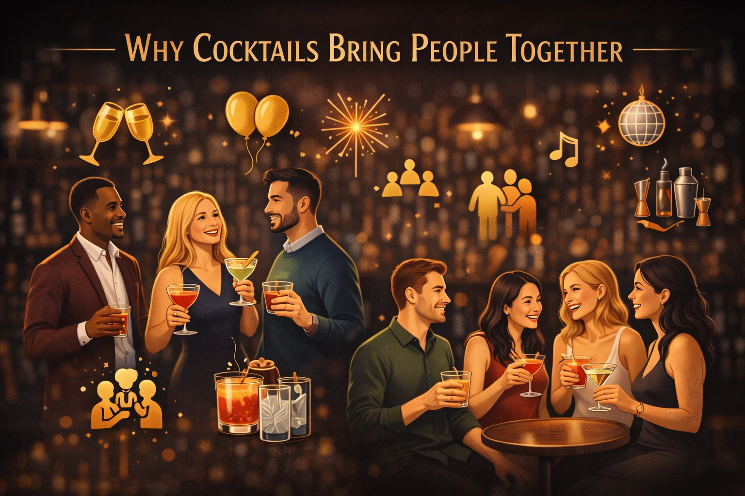 Cocktail social culture infographic